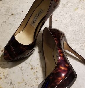 Jimmy Choo platform peep toe heels